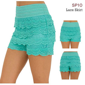 lace crochet shorts